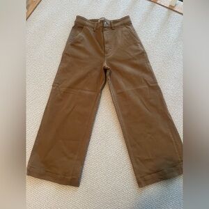 Everlane Dark khaki wide leg cropped  jeans NWOT